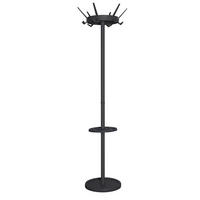 GARDEROBE Mit Drehbarer Krone & 6 Drillingshaken 180x11x48 cm Schwarz - Schwarz, Metall (11/180/48cm) - PROREGAL