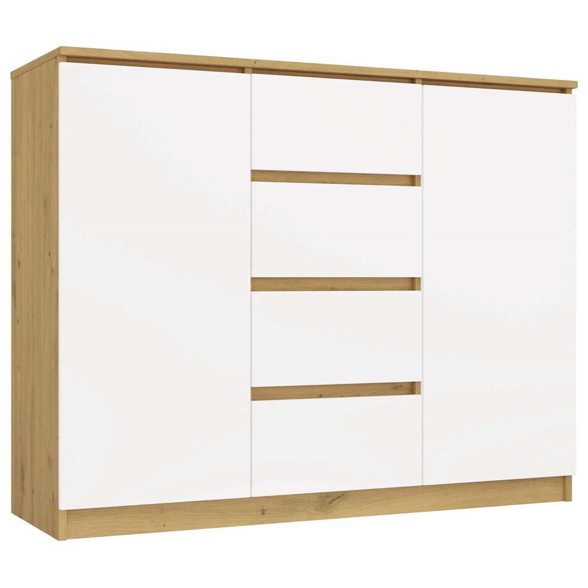 KOMODA Artisan, bílá 120/97/40 - bílá, kompozitní dřevo (120/97/40cm) - RAUMHIRSCH FURNITURE