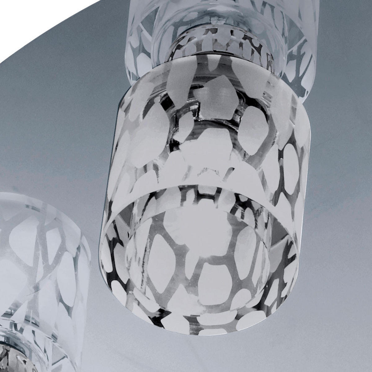 LED DECKENLEUCHTE DANELLA Chrom Klar - Silberfarben, Glas (39.5/39.5/10cm)