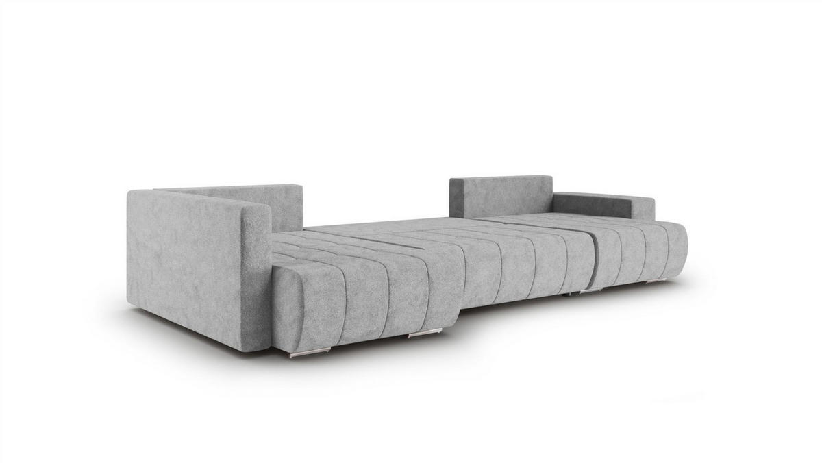 WOHNLANDSCHAFT Armanda - Grau, Holzwerkstoff/Textil (392/83/185cm) - Fun Möbel