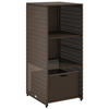 GARTENSCHRANK Braun 50x55x115 cm Poly Rattan - Braun, Kunststoff (50/115/55cm) - furnicato