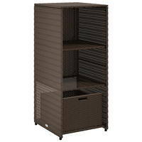 GARTENSCHRANK Braun 50x55x115 cm Poly Rattan - Braun, Kunststoff (50/115/55cm) - furnicato
