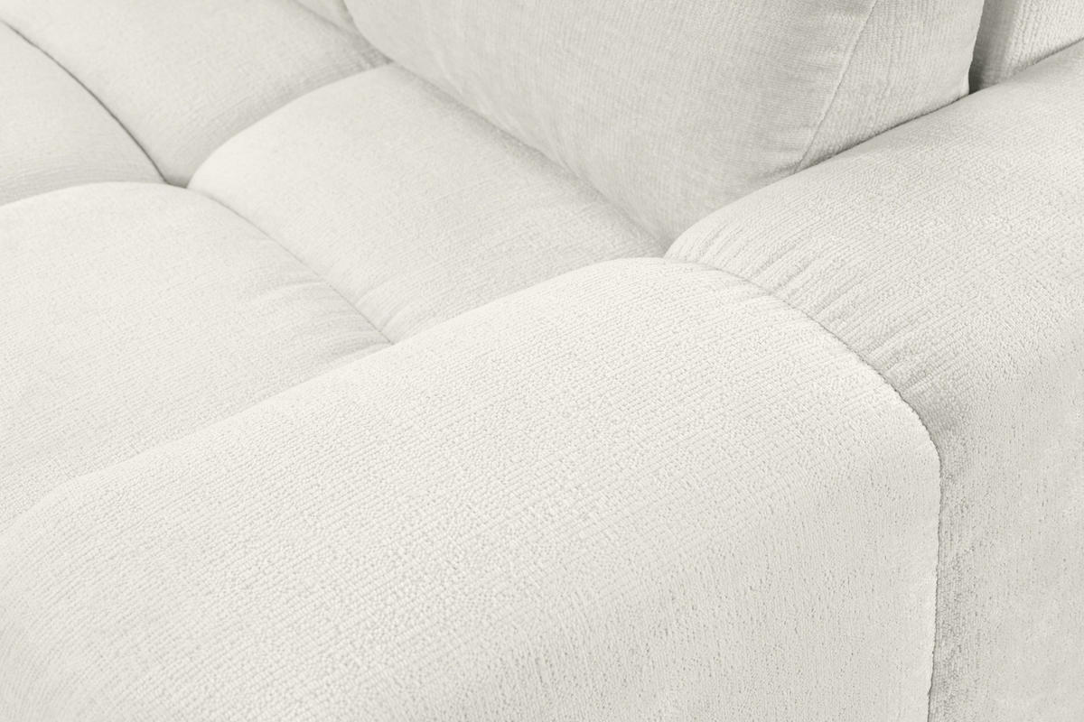 BETTSOFA DUCA Beige Chenille-Stoff mit Schlaffunktion - Beige, Holz (259/90/99cm) - MASSENO
