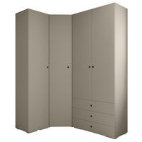 GARDEROBEN-SET 236,7/181,7/47 - Kaschmir/Schwarz, Holz/Kunststoff (181.7/236.7/47cm) - Abiks Möbel