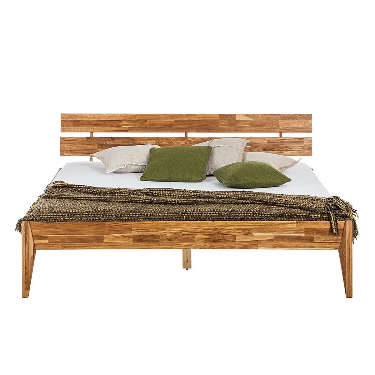 BETT - Massivholz - Eichefarben, Holz (160/200cm) - home24