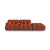 SOFA modular rechts Bellis aus 3D-Stoff ziegelstein 4 Sitzplätze - Orange, Textil (282/70/94cm) - Micadoni