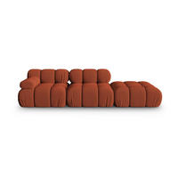 SOFA modular rechts Bellis aus 3D-Stoff ziegelstein 4 Sitzplätze - Orange, Textil (282/70/94cm) - Micadoni