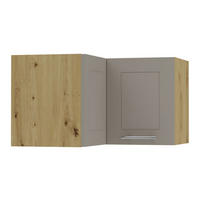 ECKHÄNGESCHRANK Kvantum W12/60/36 Beige Matt / Eiche Artisan Matt 60 / 60 / 36cm - Beige/Eiche Artisan, Holz/Holzwerkstoff (60/36/60cm) - Feldmann-Wohnen