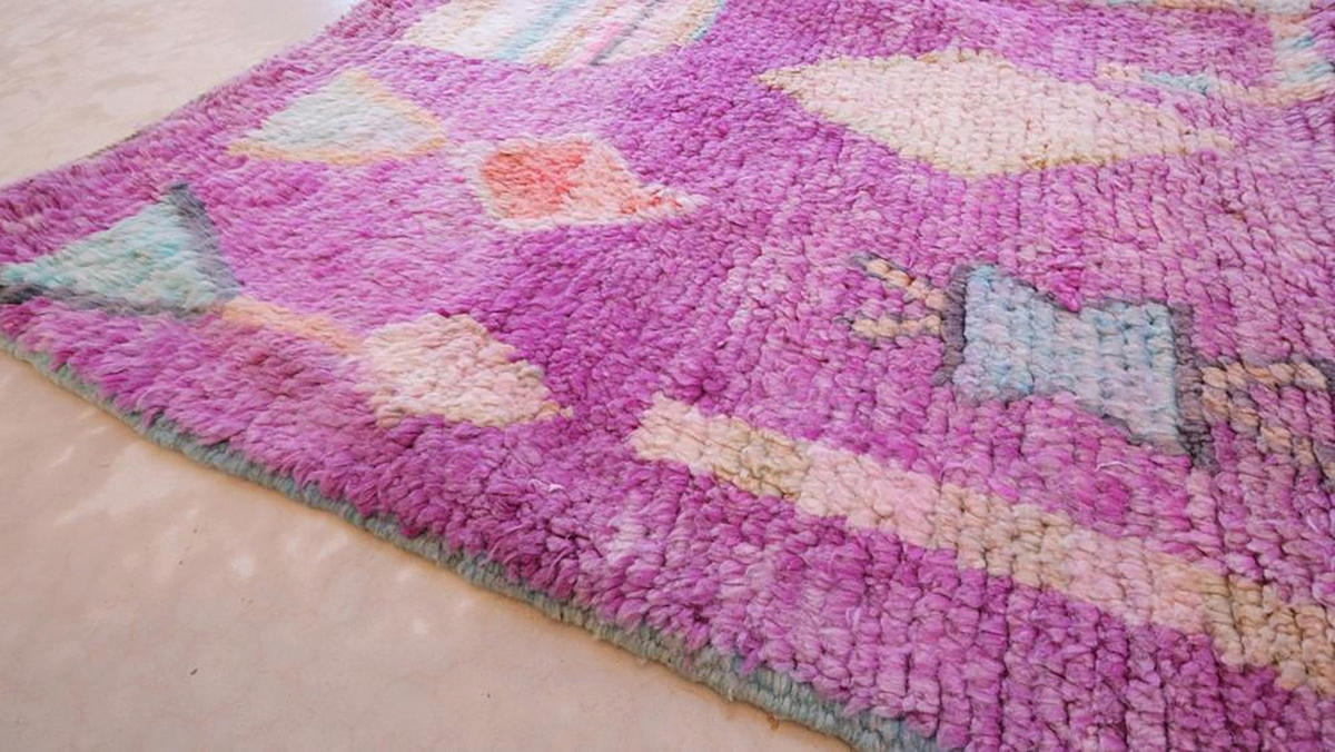 BERBERTEPPICH aus Marokko aus reiner Wolle 200x 300 cm - Lila, Naturmaterialien (200/300cm) - AFK Living
