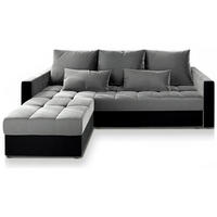 ROHOVÁ SEDAČKA KOS PIK světle šedá - šedá/světle šedá, dřevo/textil (220/140cm) - MASSENO