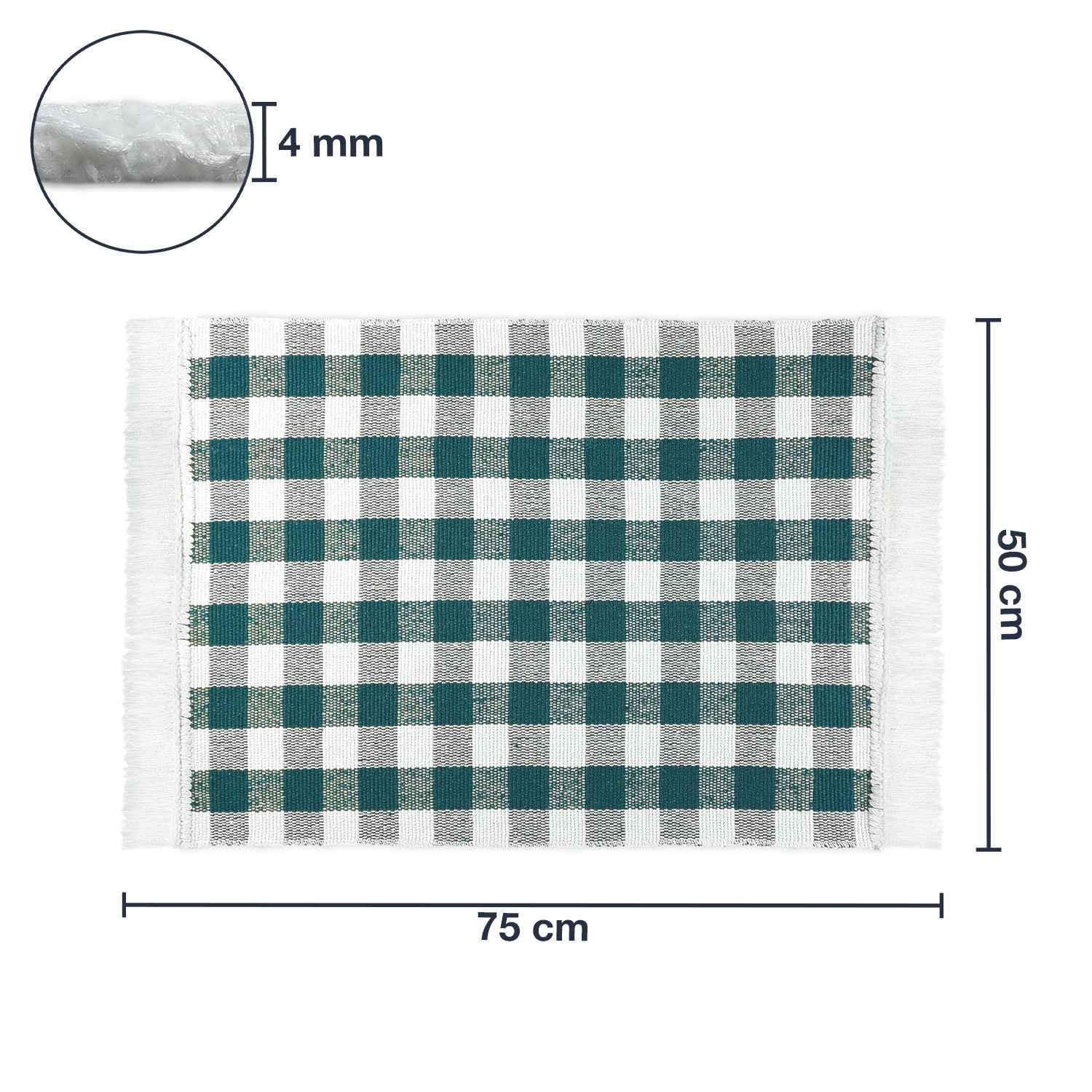 KÜCHENTEPPICH MATRIX - Petrol, Textil (50/75cm) - WohnDirect