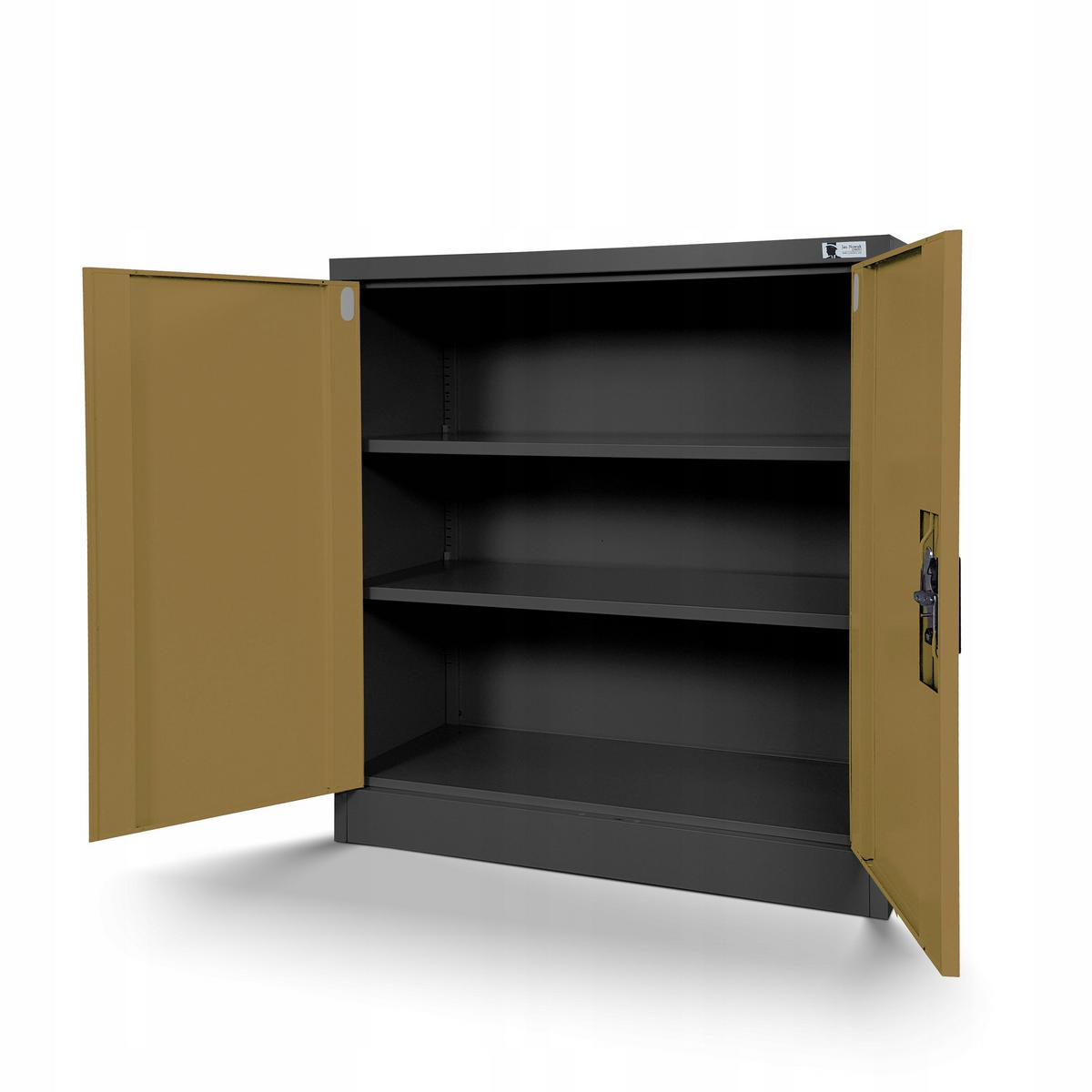 METALLSCHRANK Beata - Anthrazit/Braun, Metall (90/93/40cm) - Jan Nowak