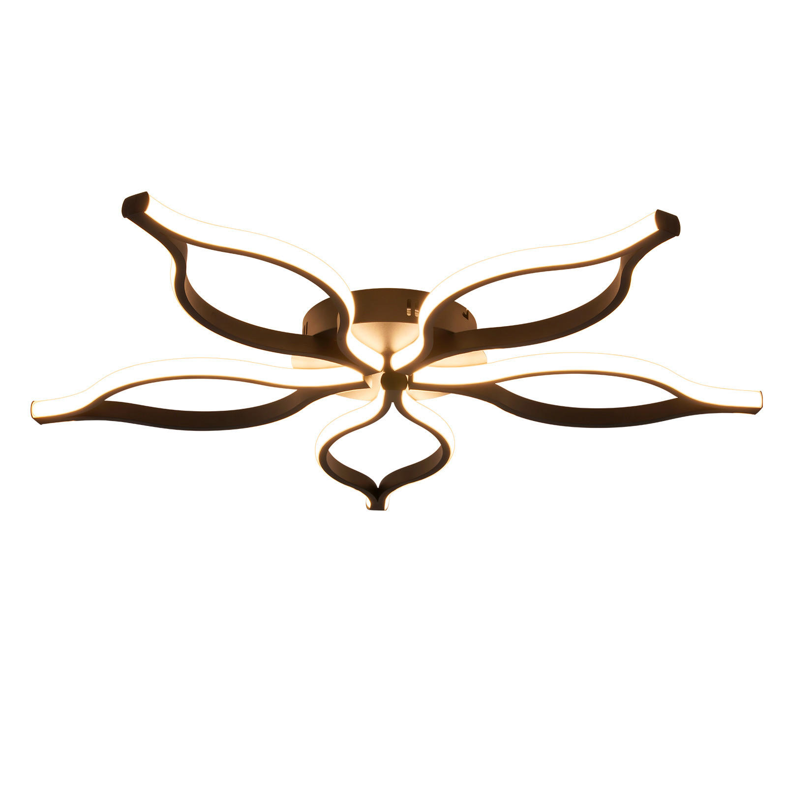 LED DECKENLEUCHTE Gelwynne 80/38/6 cm - Schwarz, Metall (80/38/6cm) - ZMH