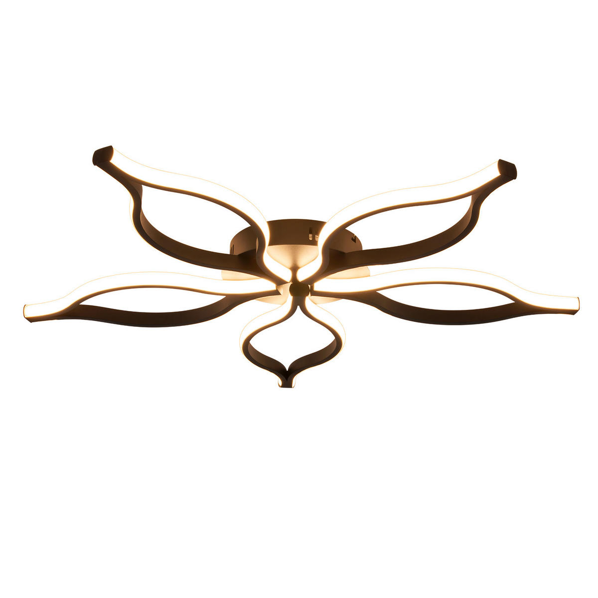 LED DECKENLEUCHTE Gelwynne 80/38/6 cm - Schwarz, Metall (80/38/6cm) - ZMH