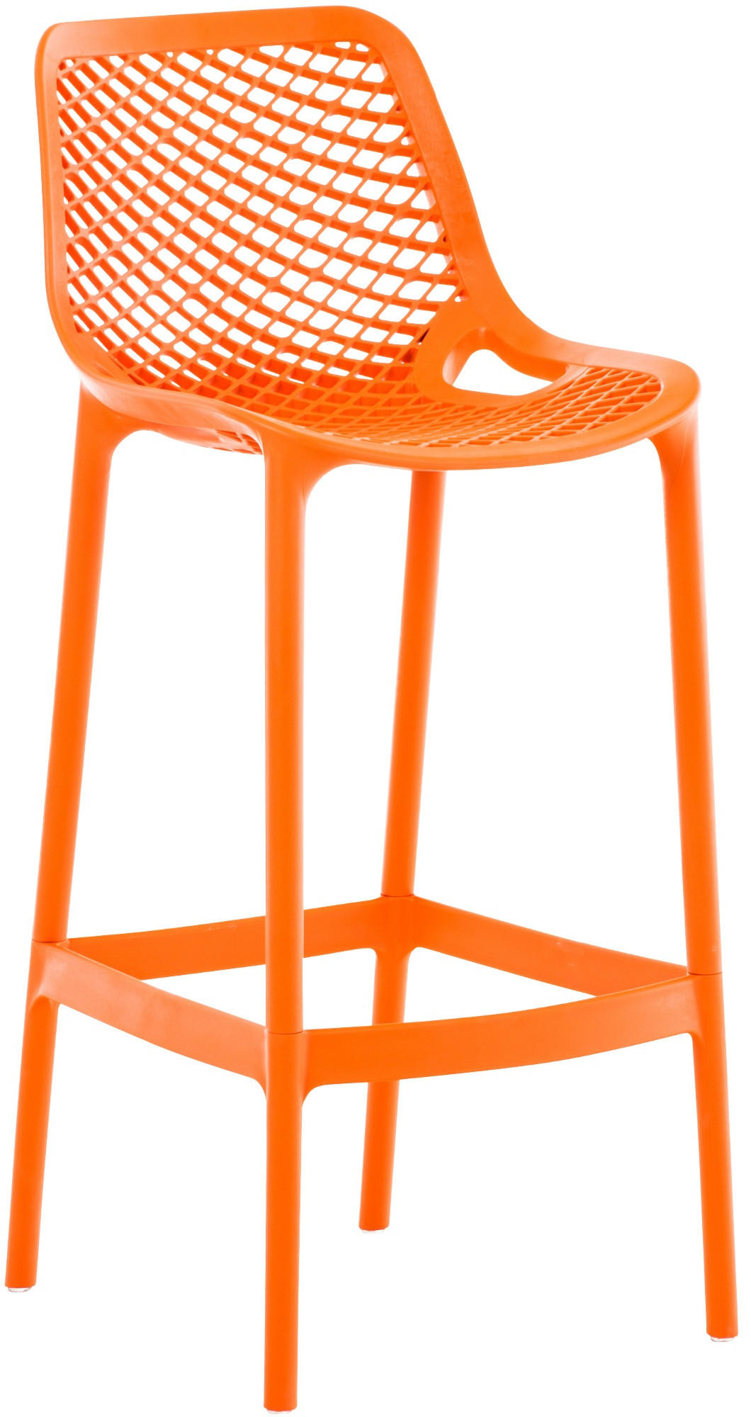 BARHOCKER Kunststoff orange - Rot/Orange, Kunststoff (45/105/53cm) - CLP