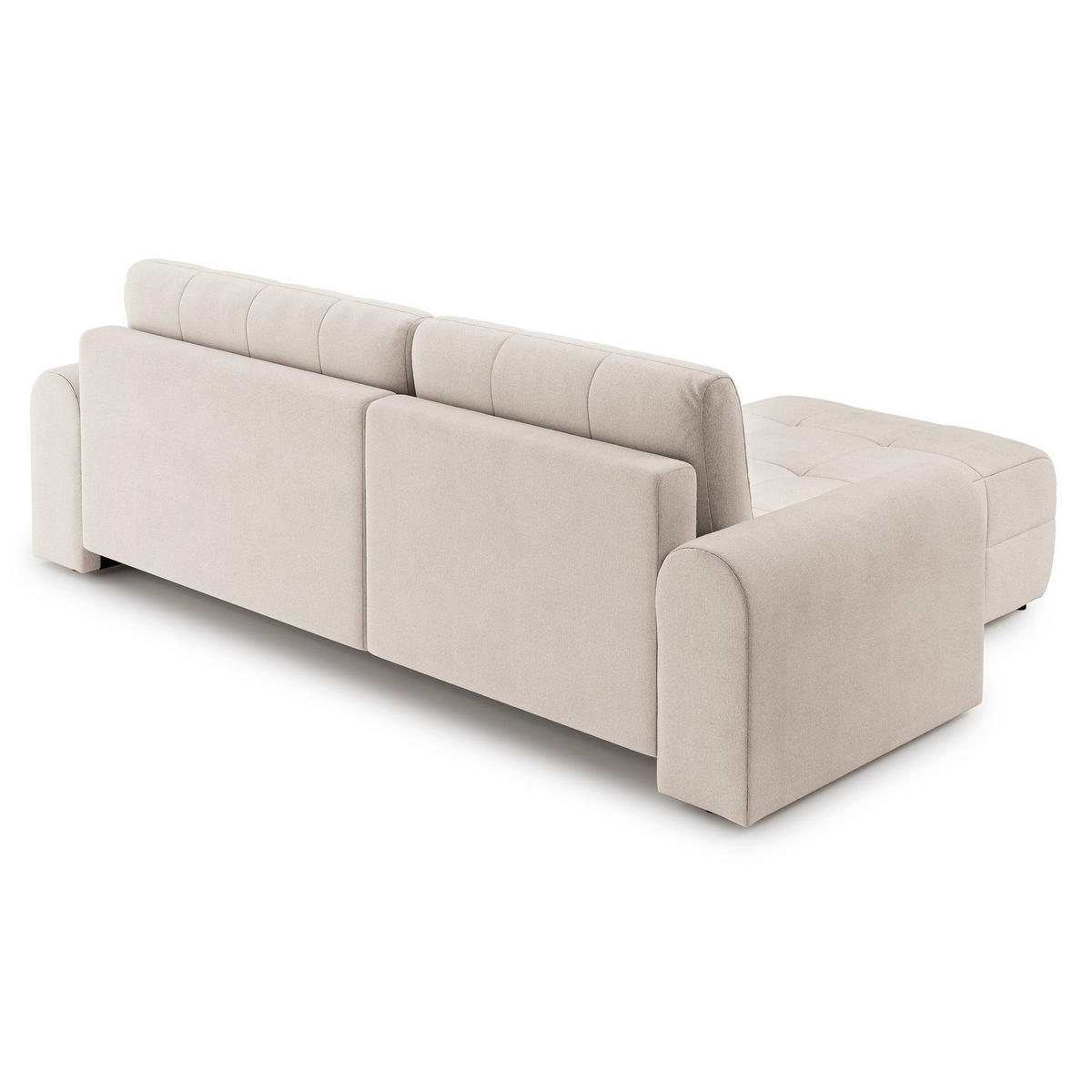 ECKSOFA Simolla Creme links - Creme/Schwarz, Kunststoff/Textil (268/180cm) - Selsey