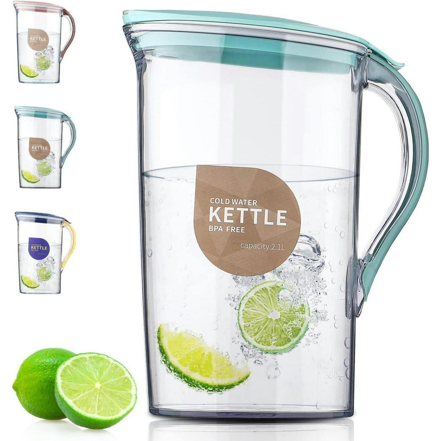 KARAFFE 2,1 L Blau BPA-frei - Transparent, Kunststoff (205/255cm)