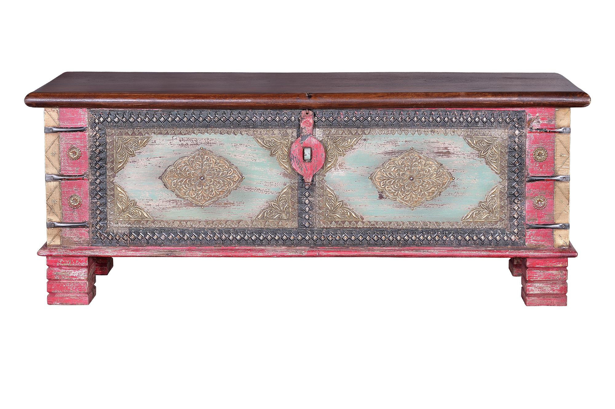 TRUHE aus Mangoholz - Rot, Holz (116/45/40cm) - Giner y Colomer