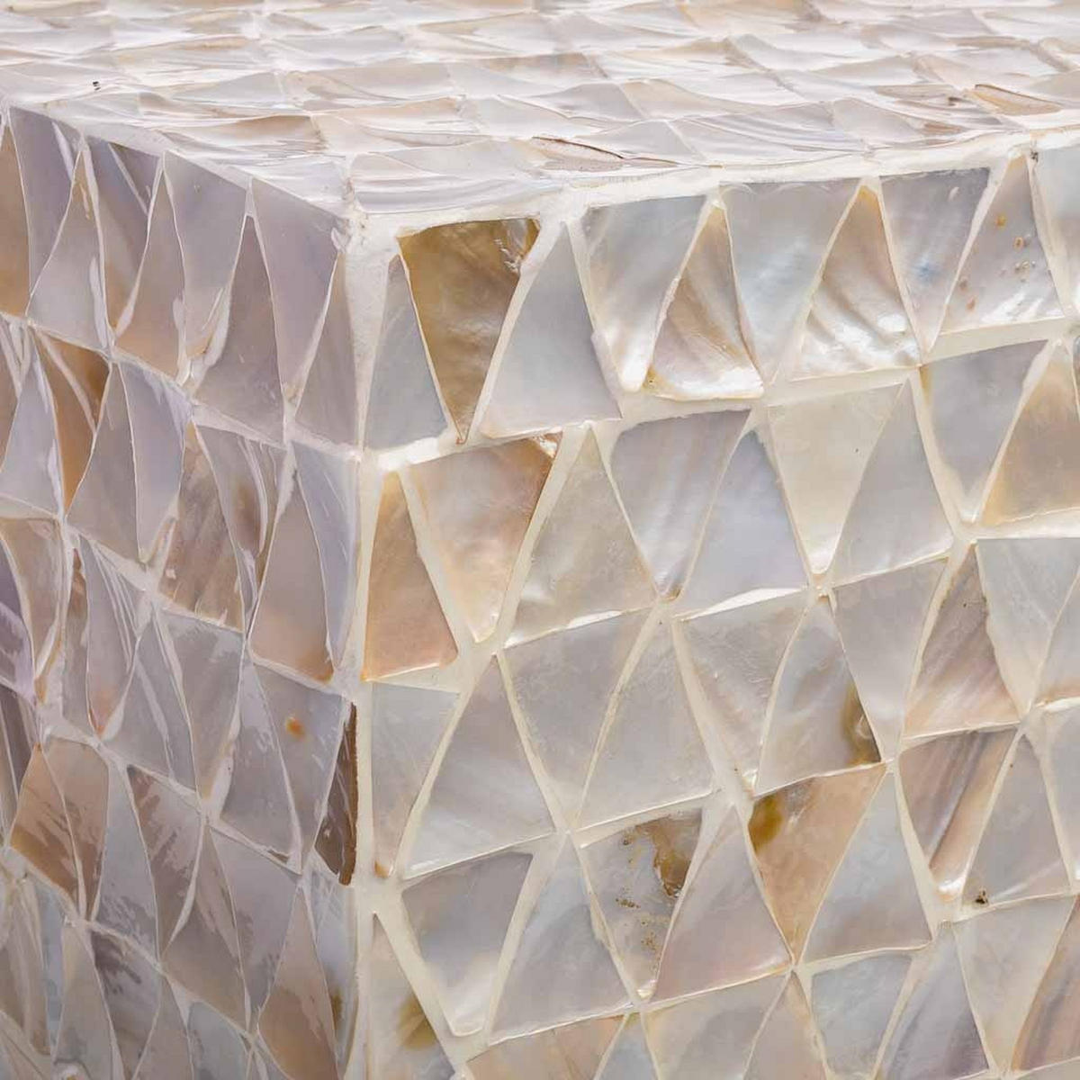 HOCKER aus Holz, beige, 35x45cm - Weiß, Holz (35/45/35cm) - Wanderlust