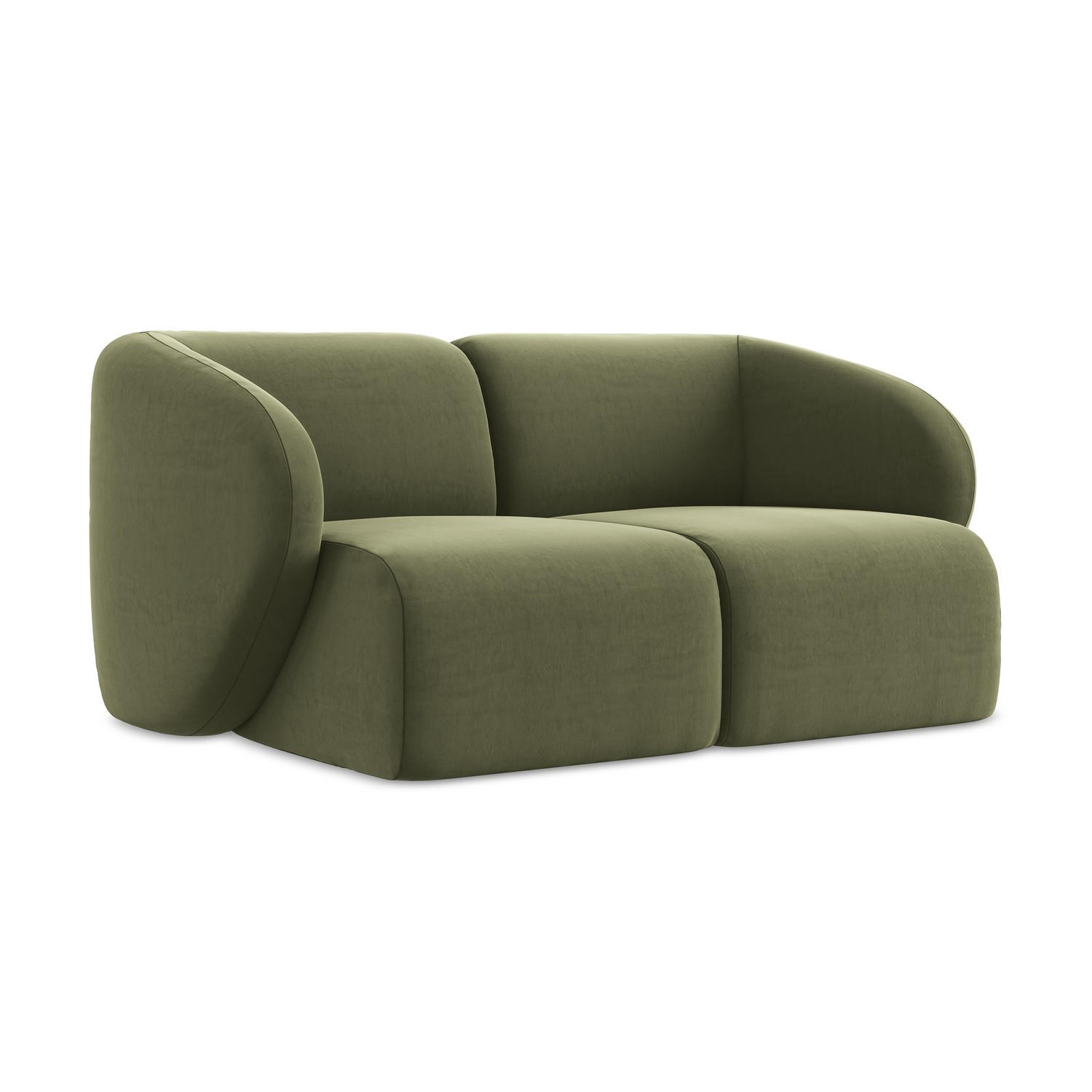 LaMiaSofa 2-Sitzer-Sofa Olivgrün 174x75x94 cm