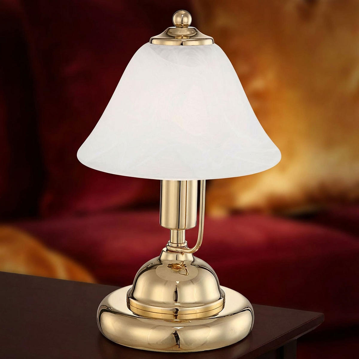 TISCHLEUCHTE Messing Glas Gold - Goldfarben, Glas (17/17/27cm) - Globo Lighting