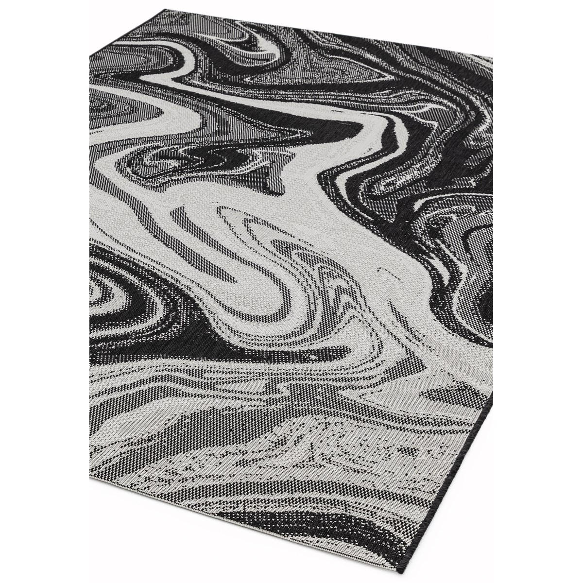 TEPPICH Innen- und LOBBY MARBLE Schwarz 200 x 290 cm - Schwarz, Textil (200/290cm) - Novatrend