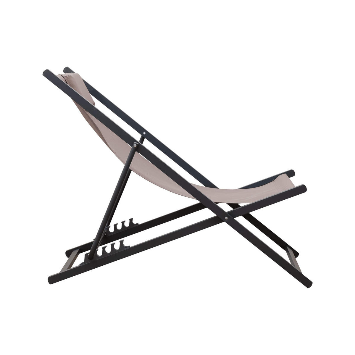 GARTEN-RELAXSESSEL Beige 58/92/93 cm - Beige, Metall (58/93/92cm) - Mobili Rebecca