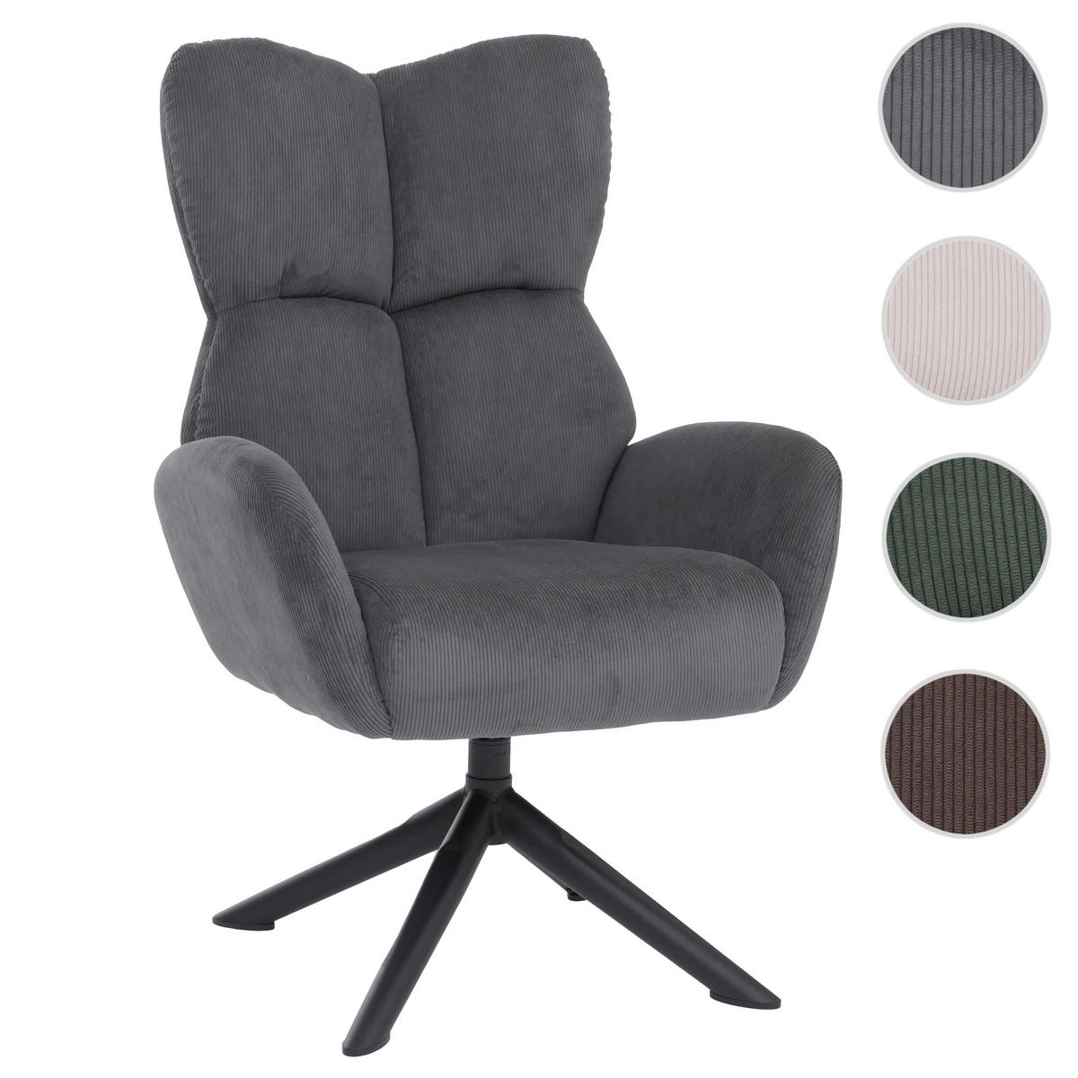 LOUNGESESSEL Grau - Grau, Textil (72/106/71cm) - MCW