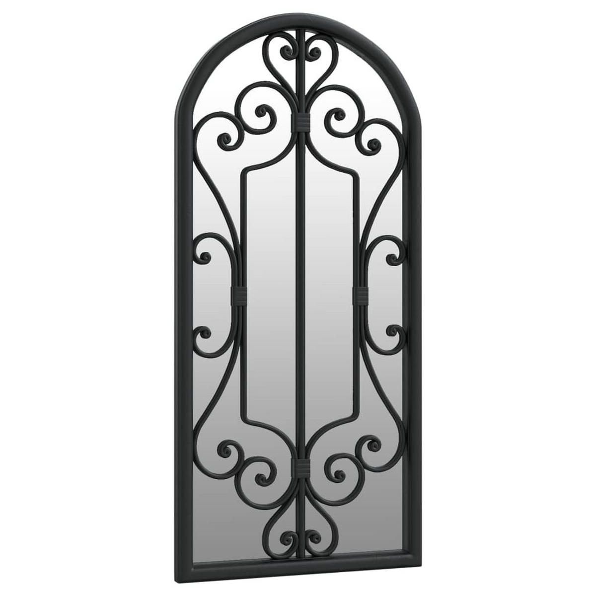 SPIEGEL Schwarz 100x45 cm Eisen für den Innenbereich - Schwarz, Metall (100/45/1cm) - furnicato
