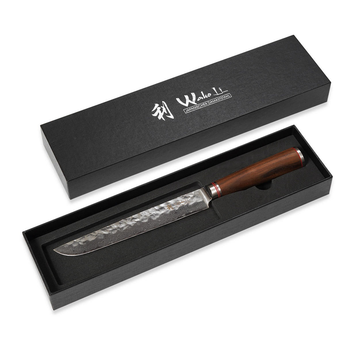 TRANCHIER- UND FLEISCHMESSER 20 cm - Nussbaumfarben, Holz/Metall (34cm) - Wakoli