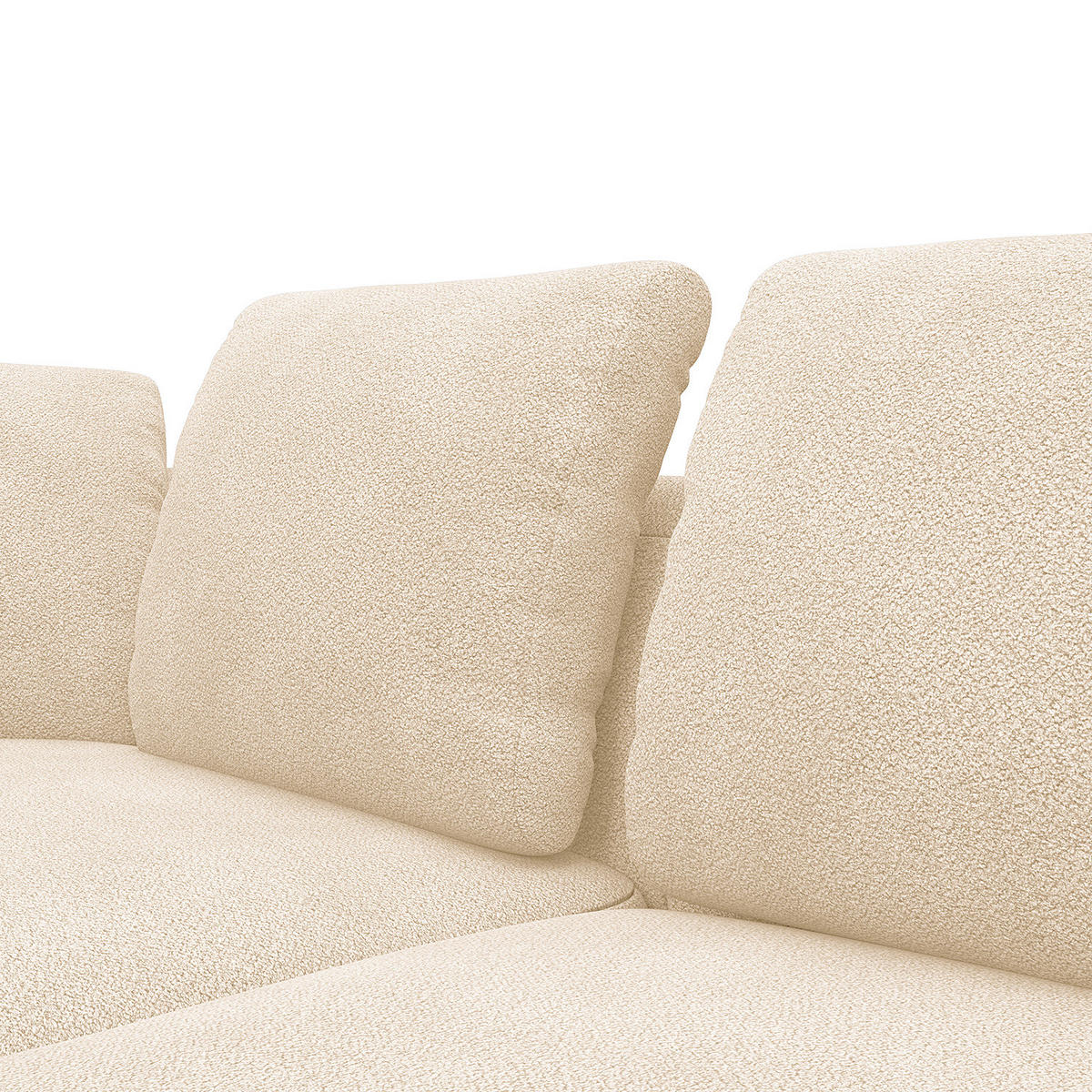 ECKSOFA mit Longchair - Beige/Schwarz, Kunststoff/Textil (276/146cm) - home24