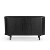 KOMMODE aus Mangoholz 140x45x76cm, schwarz - Schwarz, Metall (140/76/45cm) - Giga Meubel