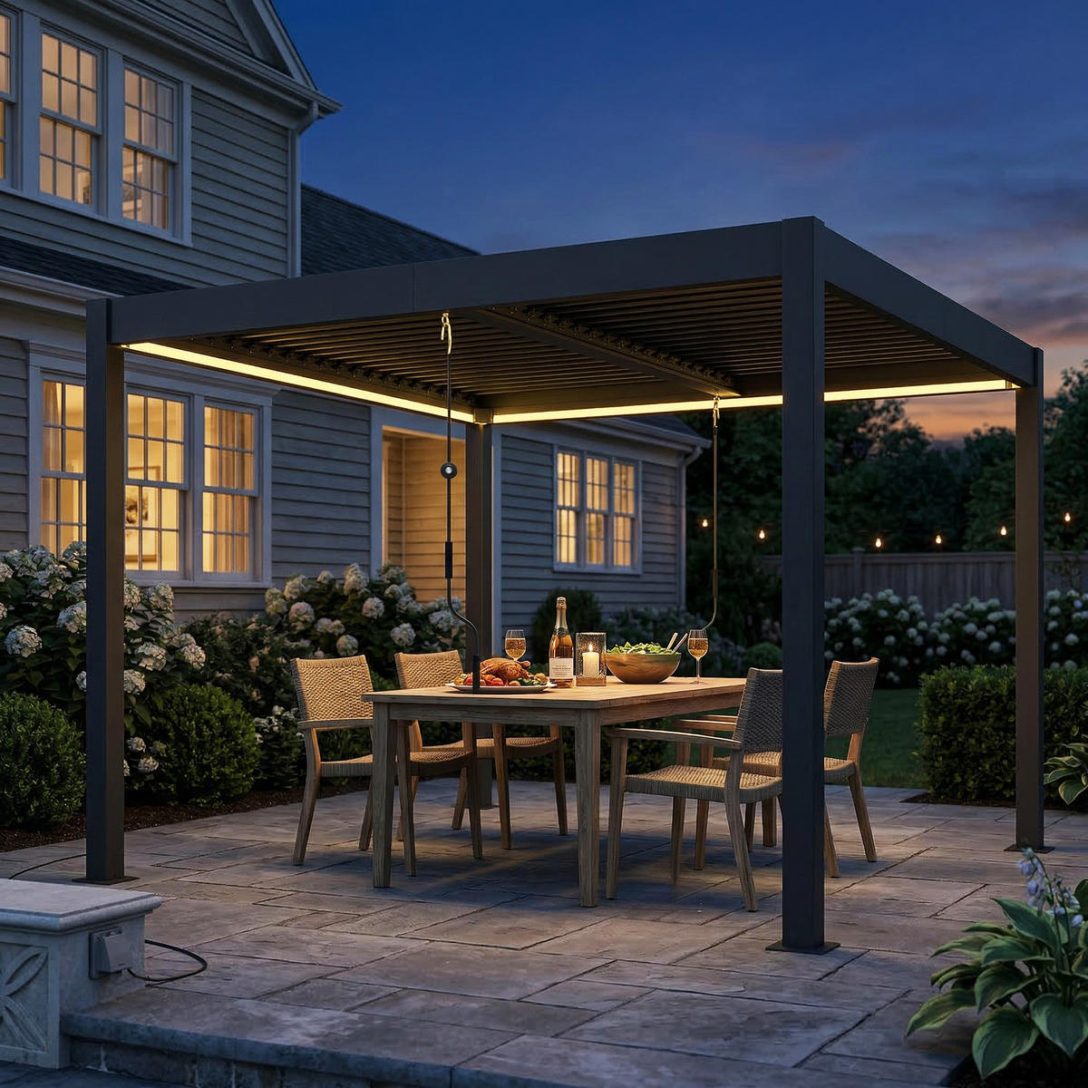 PERGOLA Aluminium Dunkelgrau - Dunkelgrau, Metall (300/250/300cm) - Outsunny