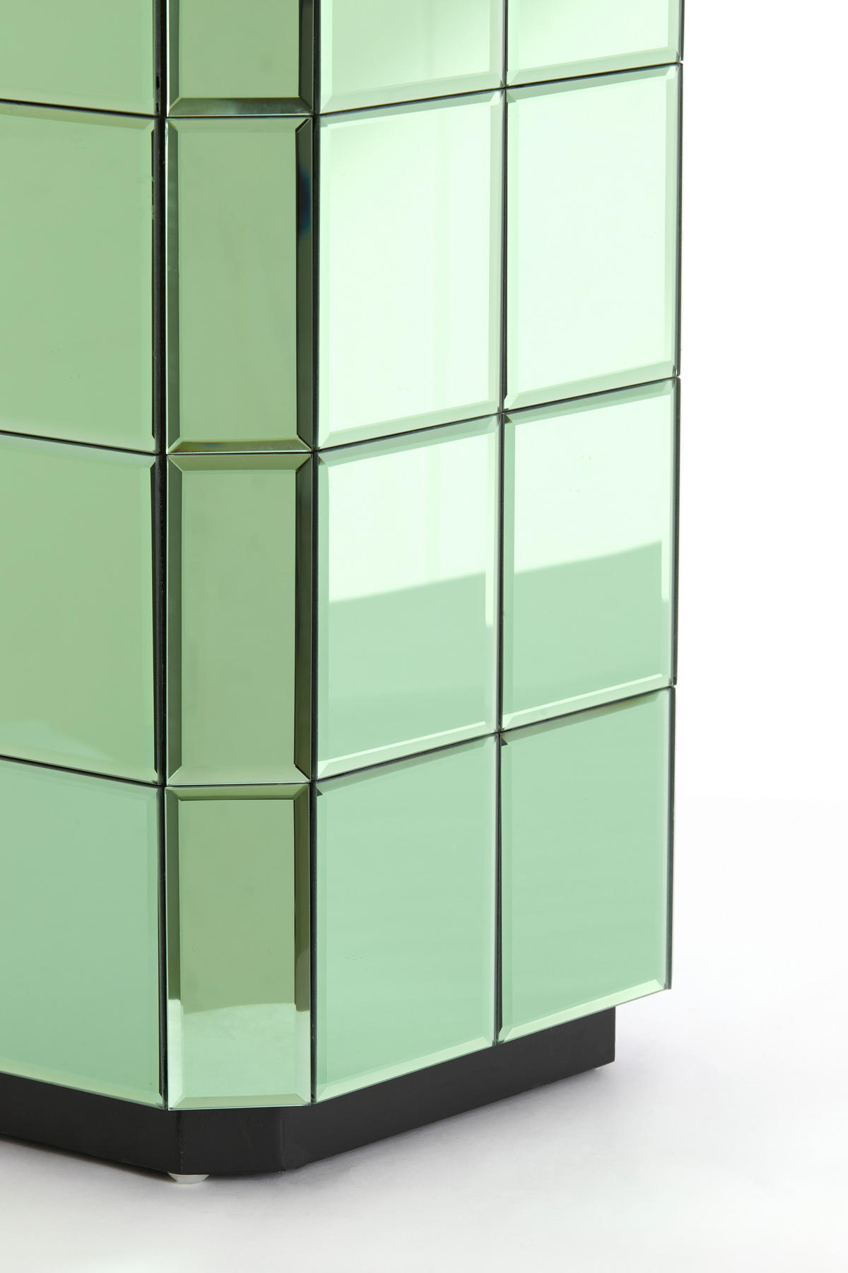 BLUMENSÄULE Luciano Grün 30/30/80 cm - Grün, Glas (30/30/80cm) - Light & Living