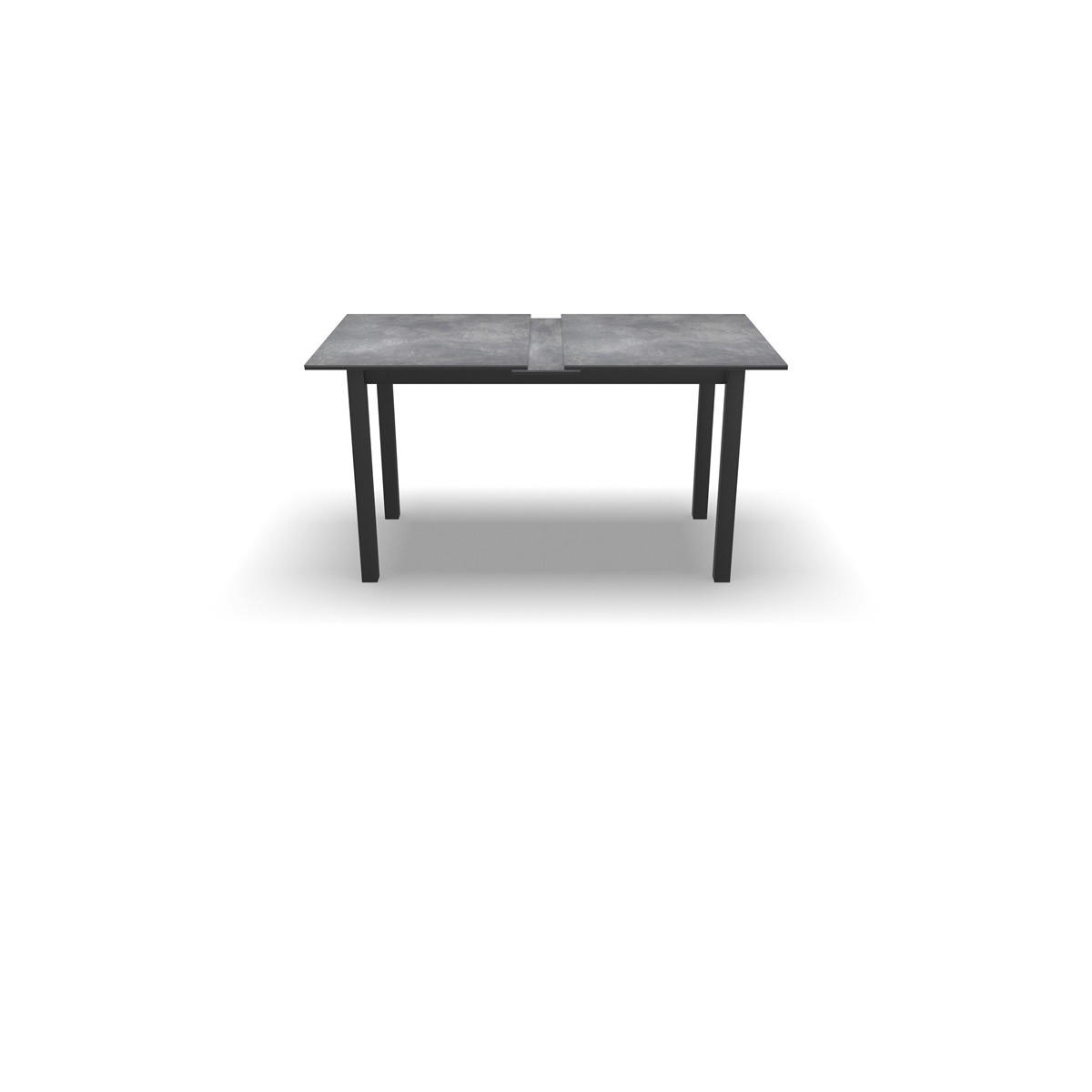 GARTENTISCH Lagos - Grau - 130/160/75/74 cm - Grau, Metall (130/75/74cm) - Lesli Living