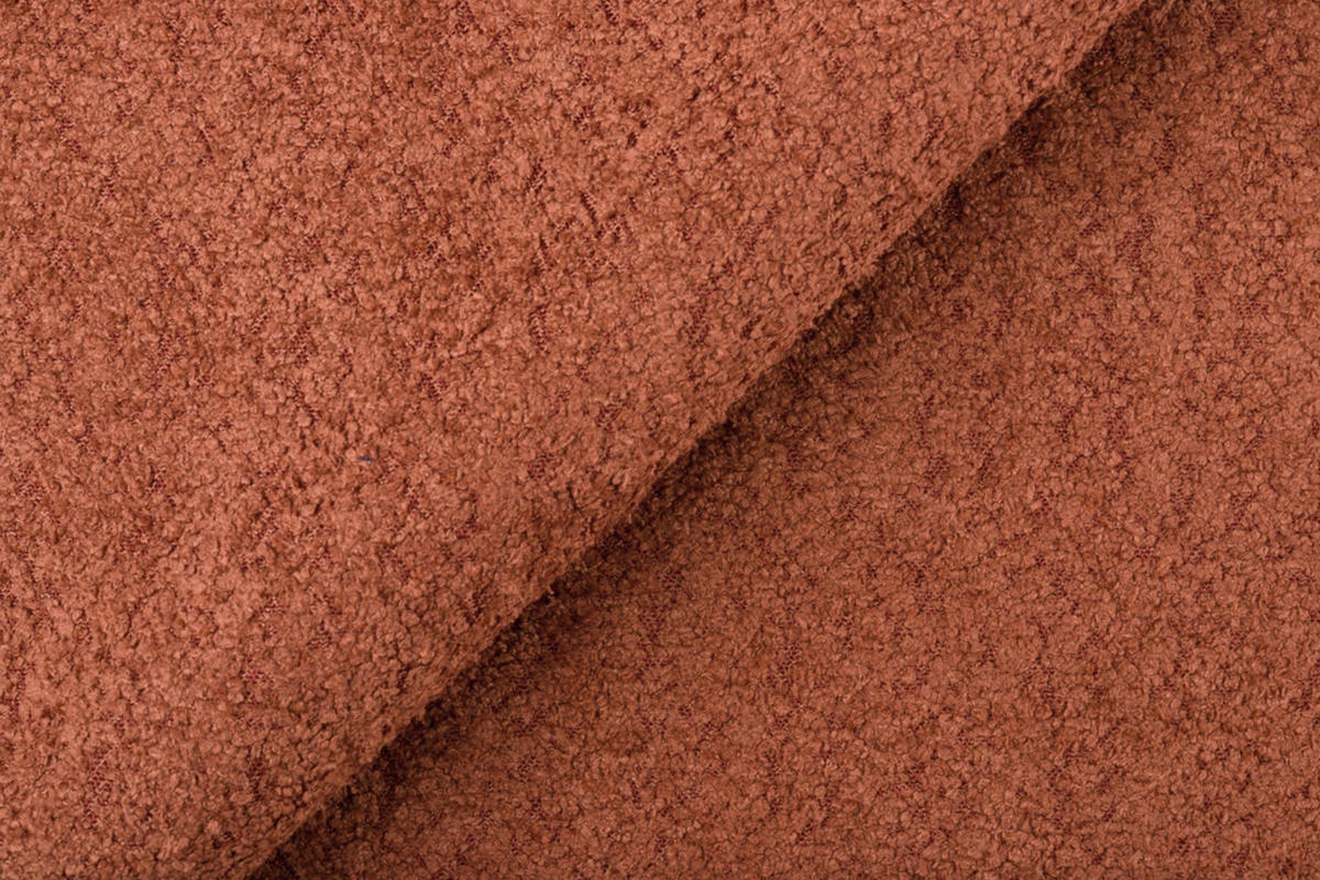 SOFA FEBE 2-Sitzer, dunkelorange - Dunkelorange/Schwarz, Holz/Textil (160/82/96cm) - Courtois Laville