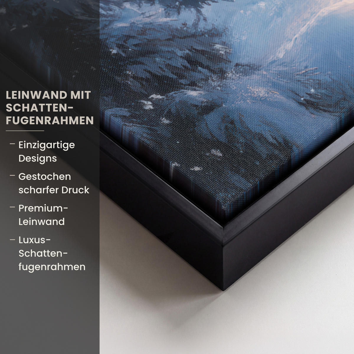 LEINWAND Bilder mit Rahmen - Weihnachtszug - Schnee - Winter - Weihnachten - 70x100 - Dunkelrot, Textil (70/100cm) - MuchoWow