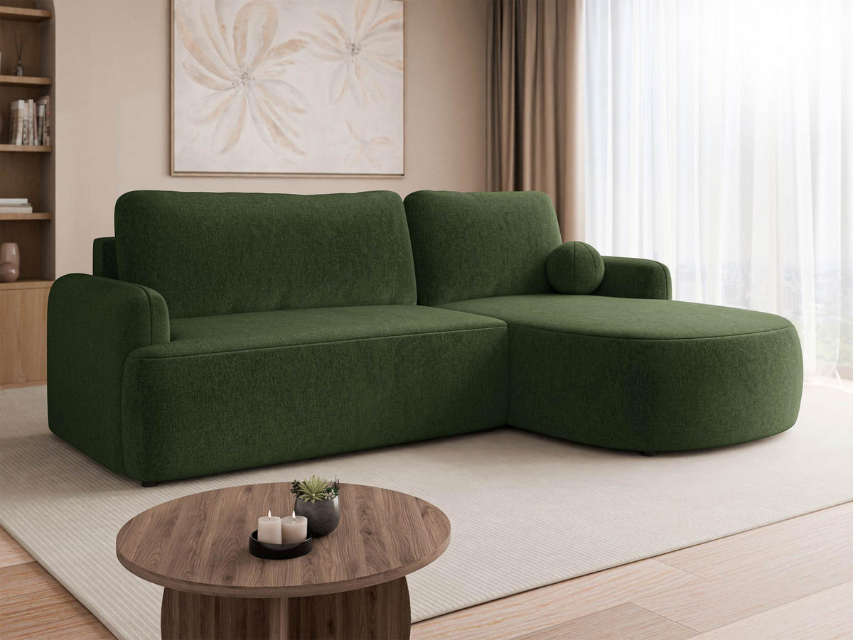 COLTAR Loridu, Dreapta - verde închis/negru, material plastic/material textil (174/250cm) - MIRJAN24