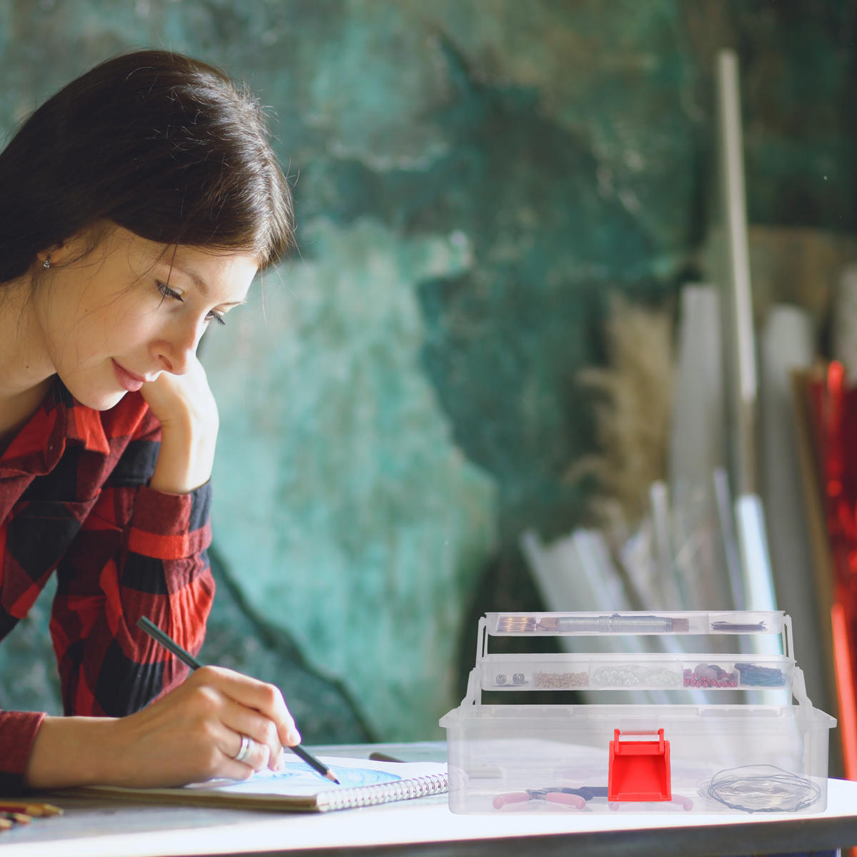 AUFBEWAHRUNGSBOX - Transparent, Kunststoff (33/14/19.5cm) - Relaxdays