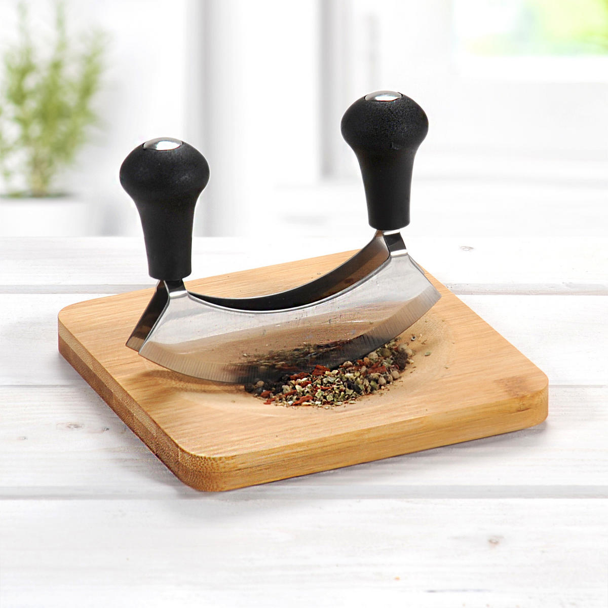 KRÄUTERSCHNEIDEBRETT aus Bambus 1,8/16/16 cm - Braun, Naturmaterialen (16/1.8cm) - Kesper