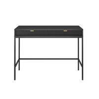 KONSOLENTISCH Vellore Schwarz 104 cm - Goldfarben/Schwarz, Holzwerkstoff/Metall (50/104/77cm) - Selsey