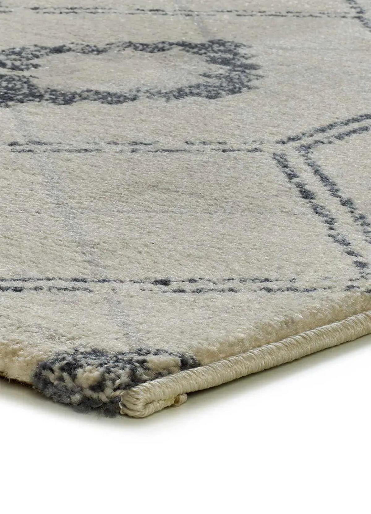 WEBTEPPICH Blau / Weiß Siroco 80/200 cm - Blau/Beige, Naturmaterialien/Textil (80/200cm) - Atticgo