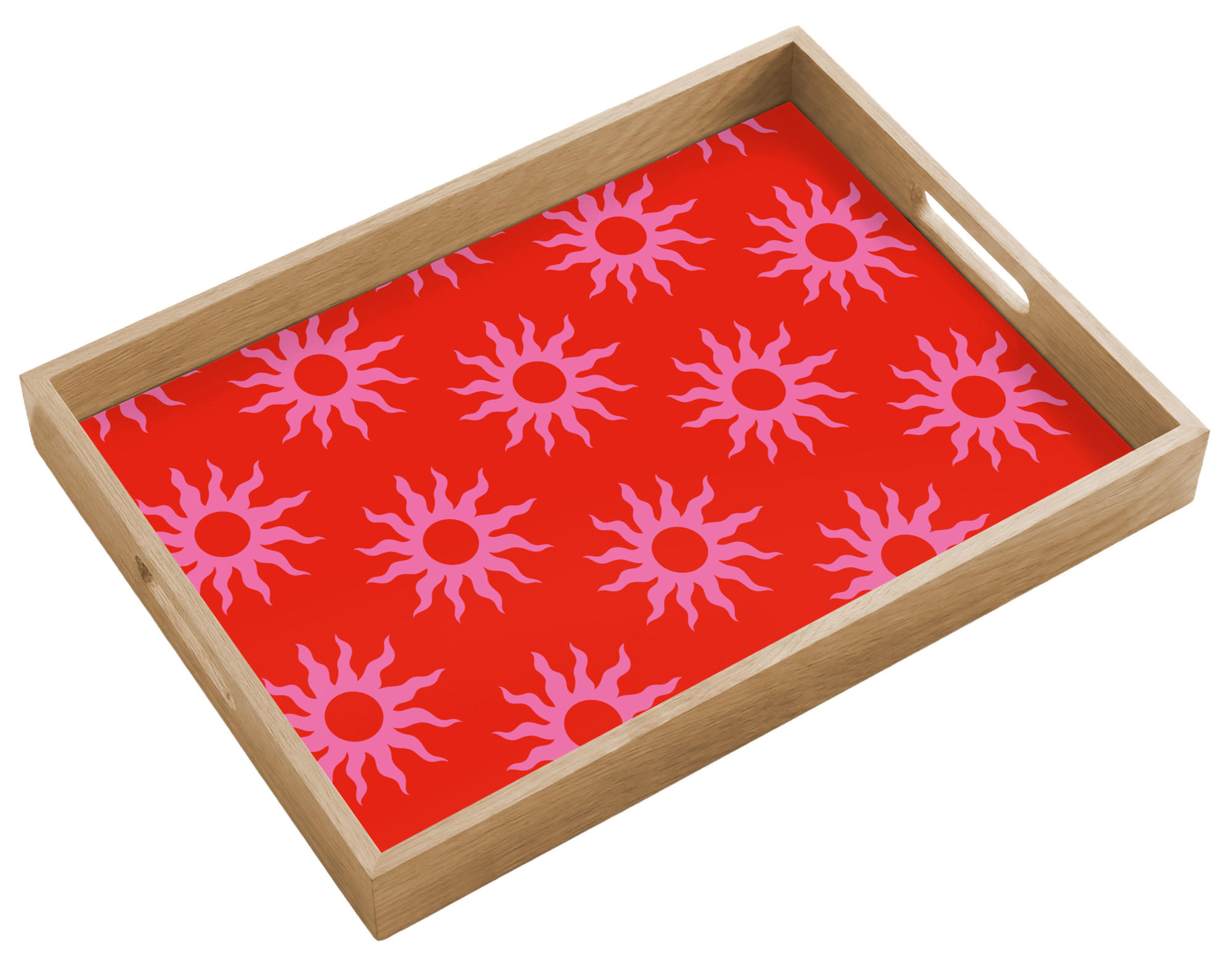 OnlyWow SERVÍROVACÍ PODNOS Slunce - červená - růžová - vzor - léto 50x35 cm