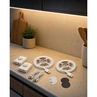 LED-STREIFEN mit Bewegungsmelder - Aufladbar und dimmbar für Innenbereich, 2er-Set - Weiß, Kunststoff (2cm) - Northpoint