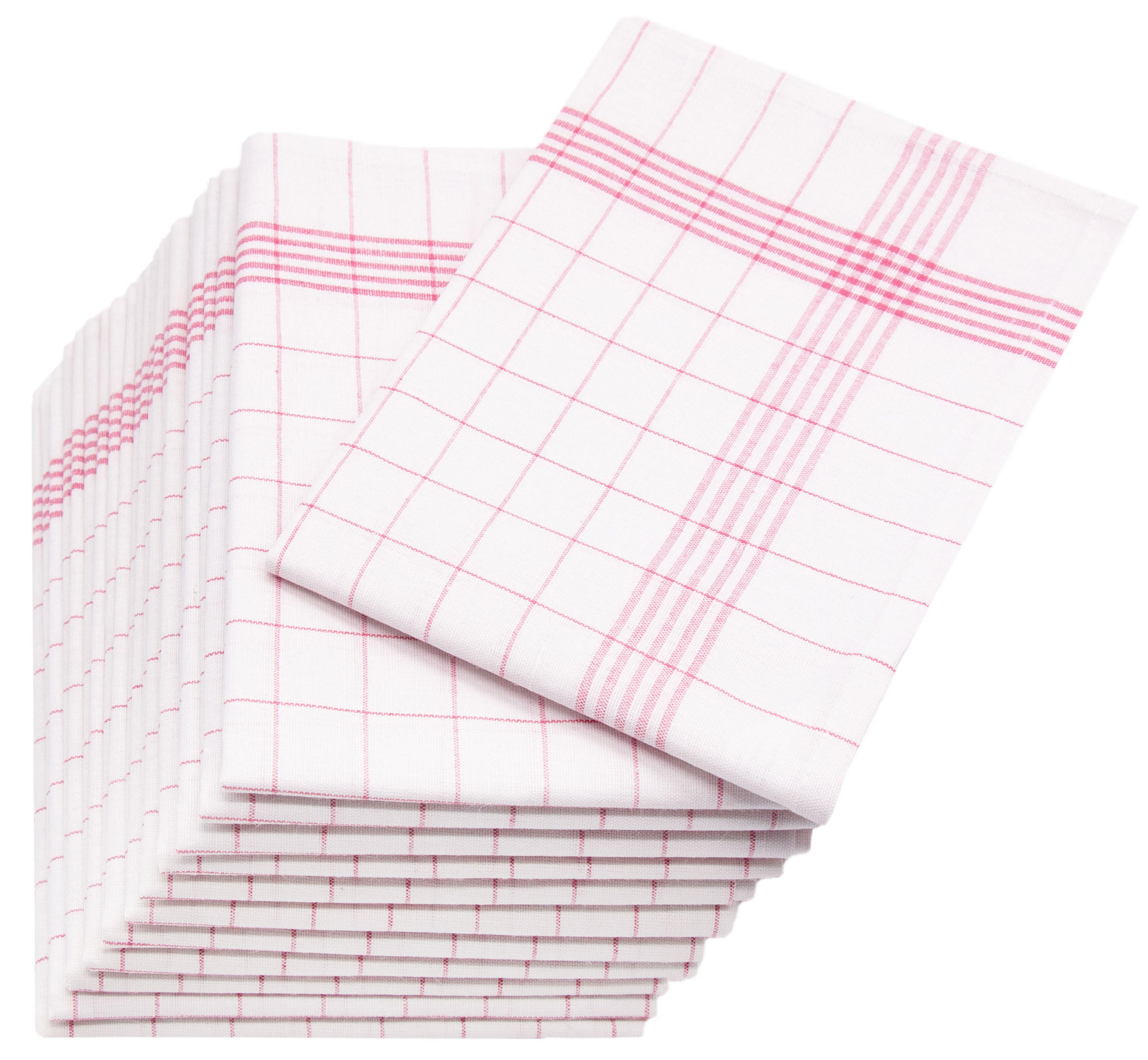 GESCHIRRTÜCHER, 12er-Set, 60x80 cm, 55% Baumwolle, 45% Leinen, Rot - Rot, Textil (60/80cm) - Zollner