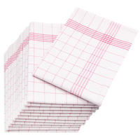 GESCHIRRTÜCHER, 12er-Set, 60x80 cm, 55% Baumwolle, 45% Leinen, Rot - Rot, Textil (60/80cm) - Zollner