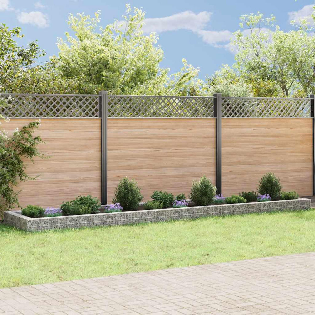 GABIONEN-HOCHBEET Verzinkter Stahl 500x100x20 cm - Silberfarben, Metall (100/20/500cm) - furnicato