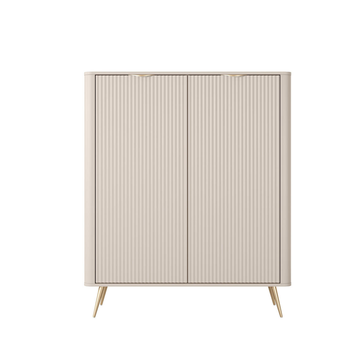 KOMMODE LANTANA 113,2/134,1/38cm mit Schubladen 2 Türen Beige - Beige, Holzwerkstoff (113.2/134.1/38cm) - MASSENO