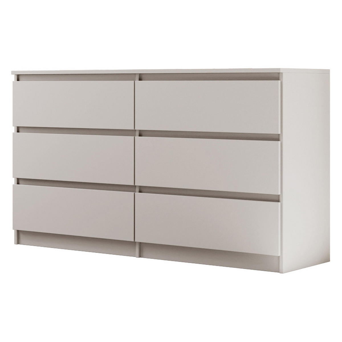 KOMMODE Lemon mit 6 Schubladen, 140 cm, Kaschmir - Kaschmir, Holzwerkstoff (140/78/39cm) - Beautysofa