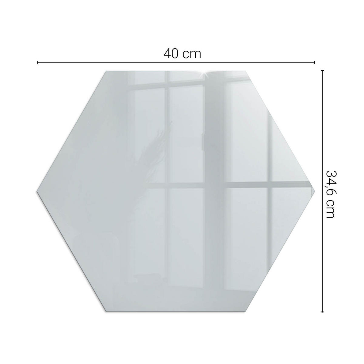GLASPLATTE für Kamin h40 cm Grau - Grau, Glas (40/40/0.4cm) - ArtPrintCave
